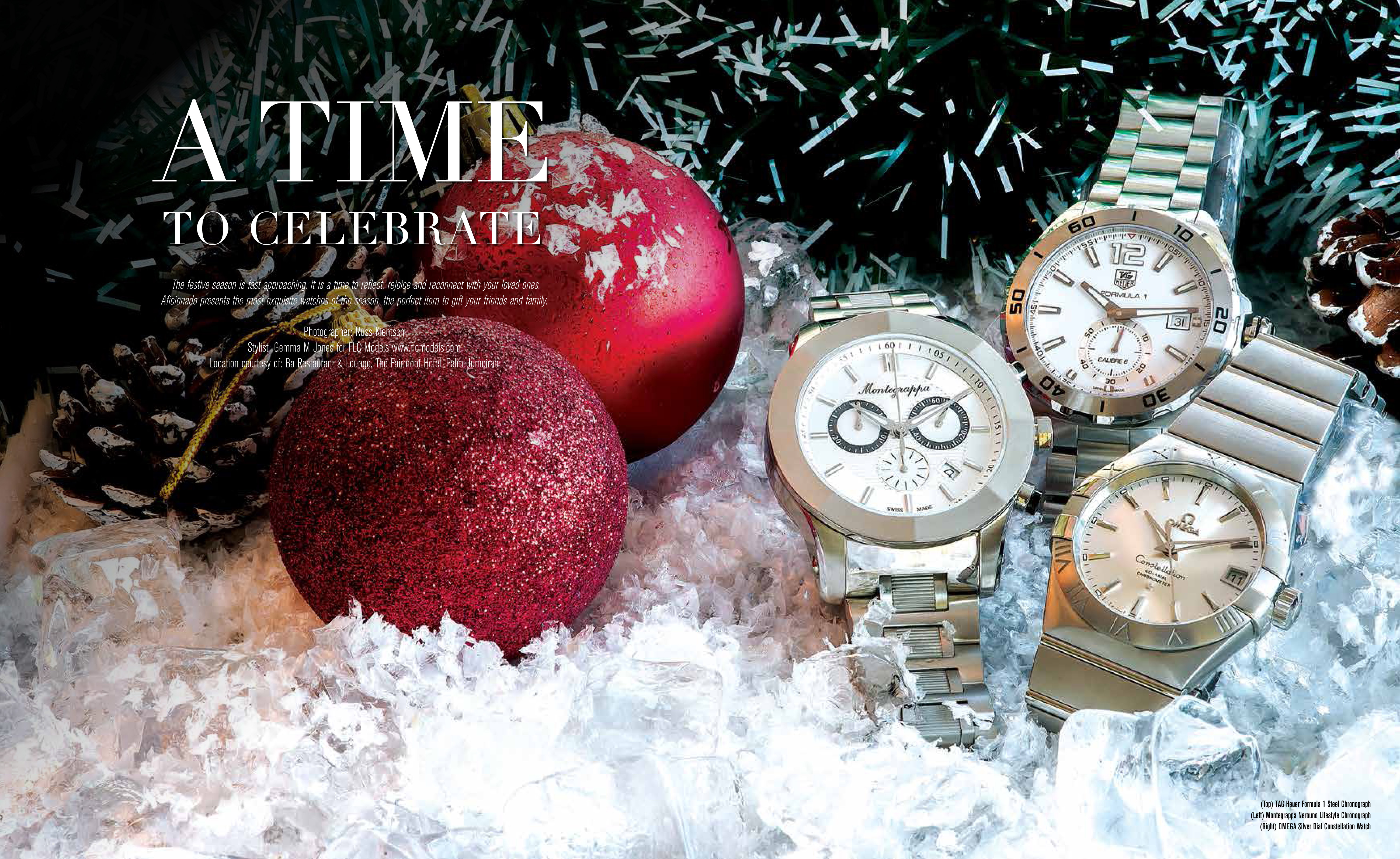 FLC Models & Talents - Print Campaigns - Aficionado Magazine - Winter Watches
